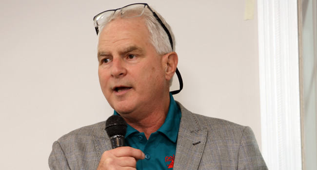 Ron DeLuca, IEEE LI PELS Chair, Welcomes attendees at the 2025 IEEE LI Power Electronics Symposium